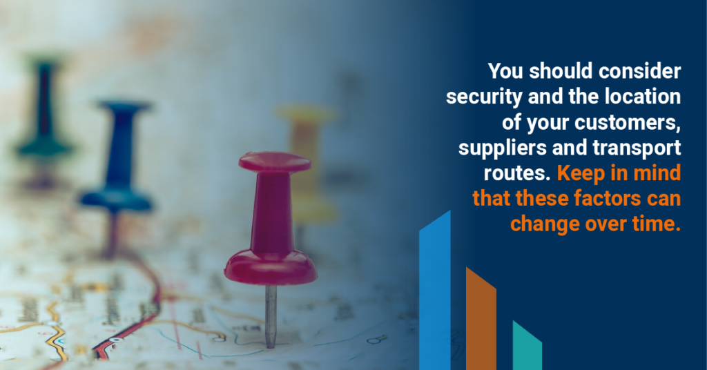 you should consider security and the location of your customers graphic