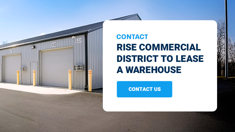 contact RISE Commercial District to Lease a Warehouse CTA Graphic