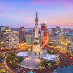 An aerial view of Indianapolis
