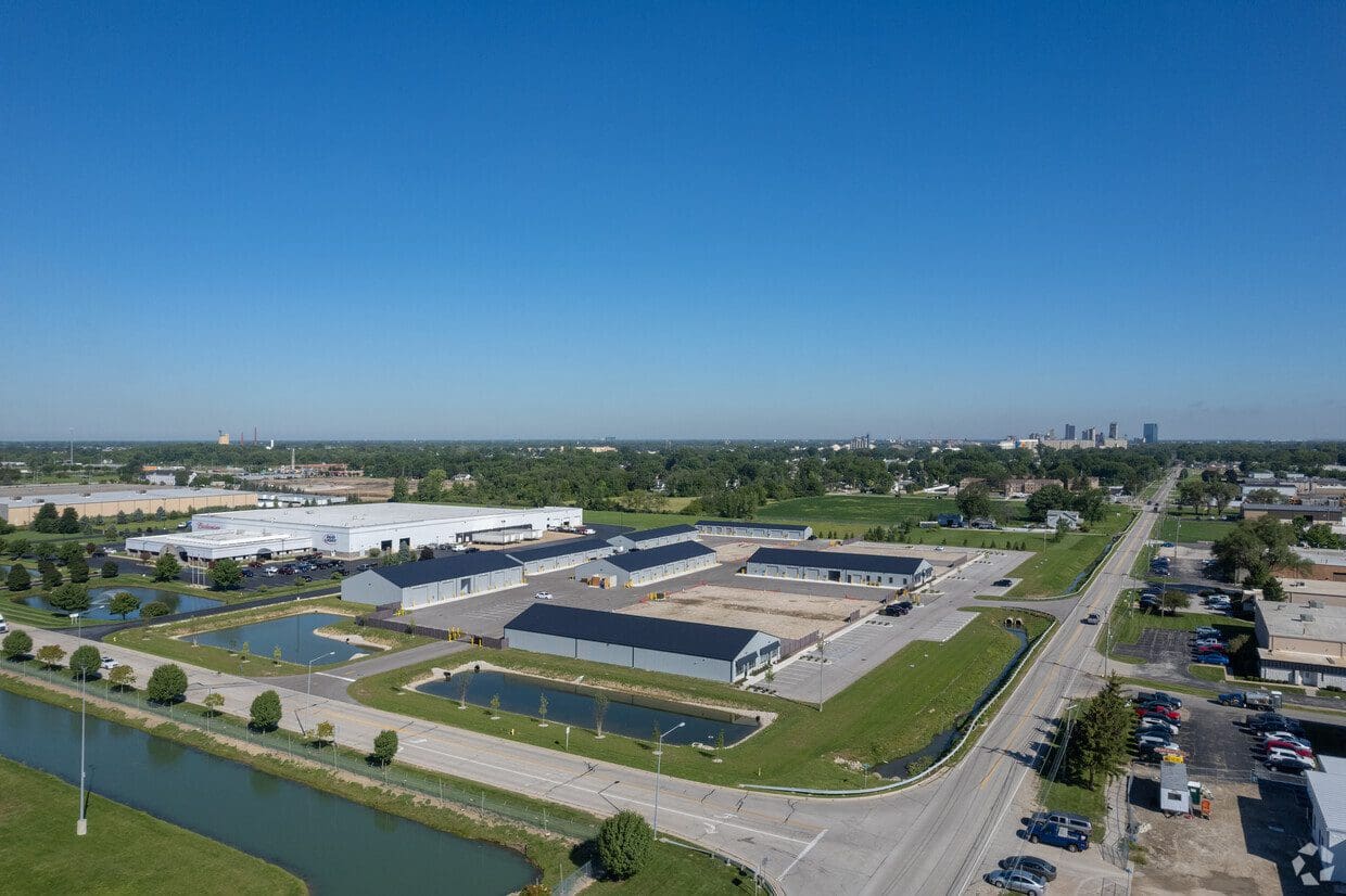 Overhead view of RISE Commercial district in Northwood, Ohio