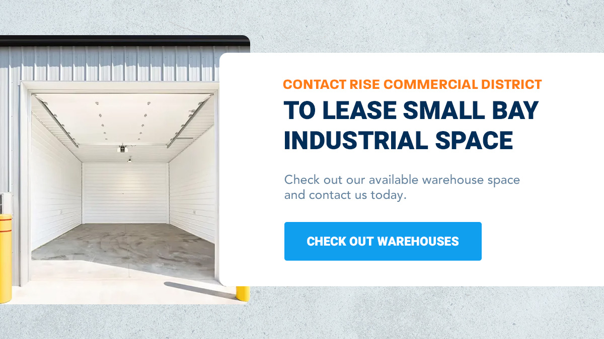 Contact us to lease small bay industrial space.