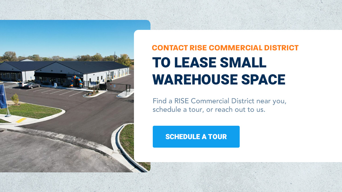 Contact us to lease small warehouse space.